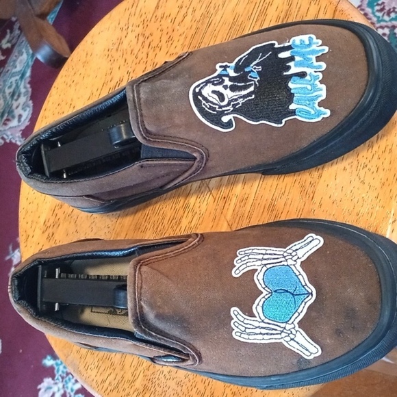 Spooky Vans men size 7.5 Brown loafer style - Picture 1 of 3
